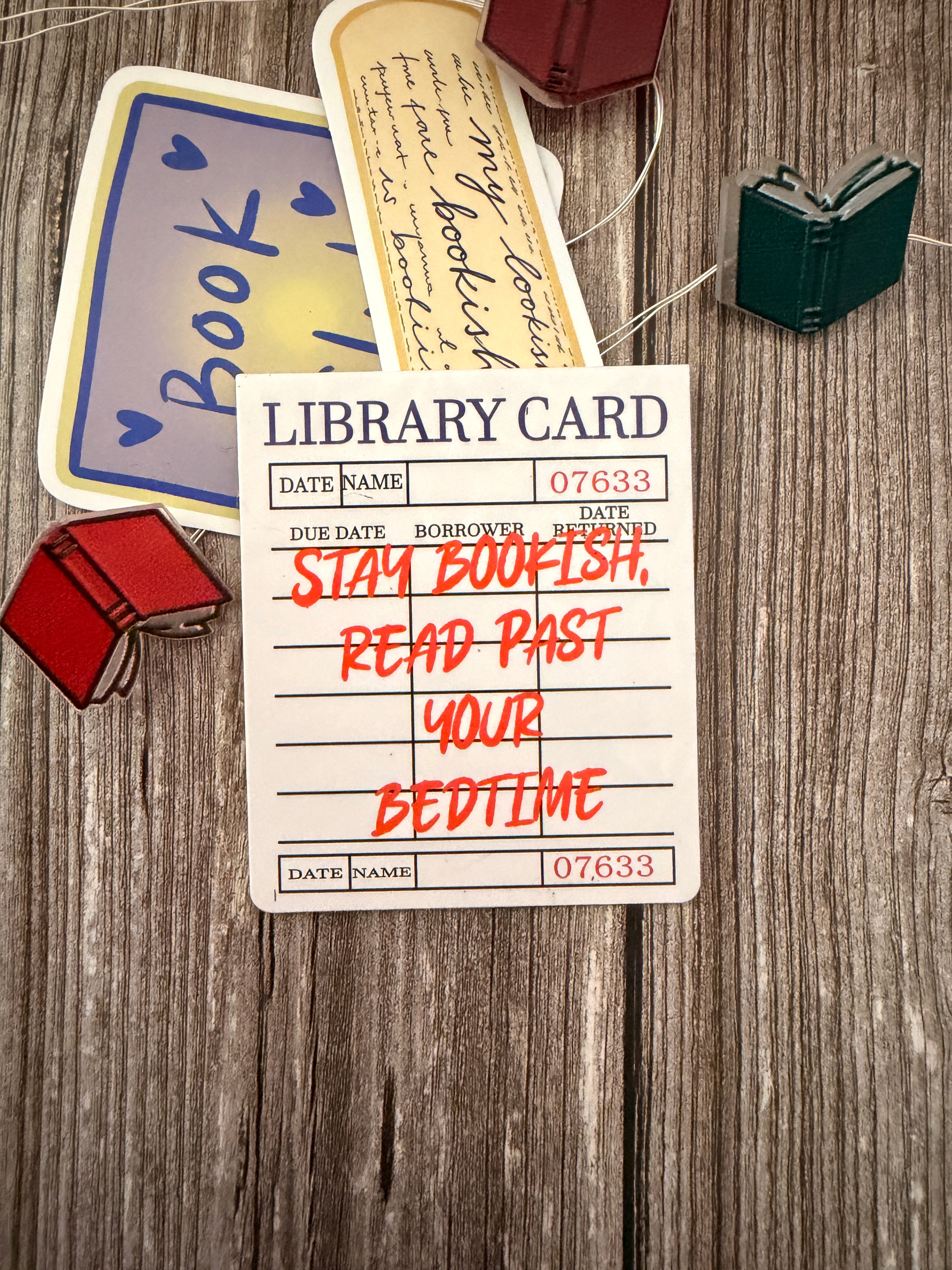 Magnetic Library card bookmark