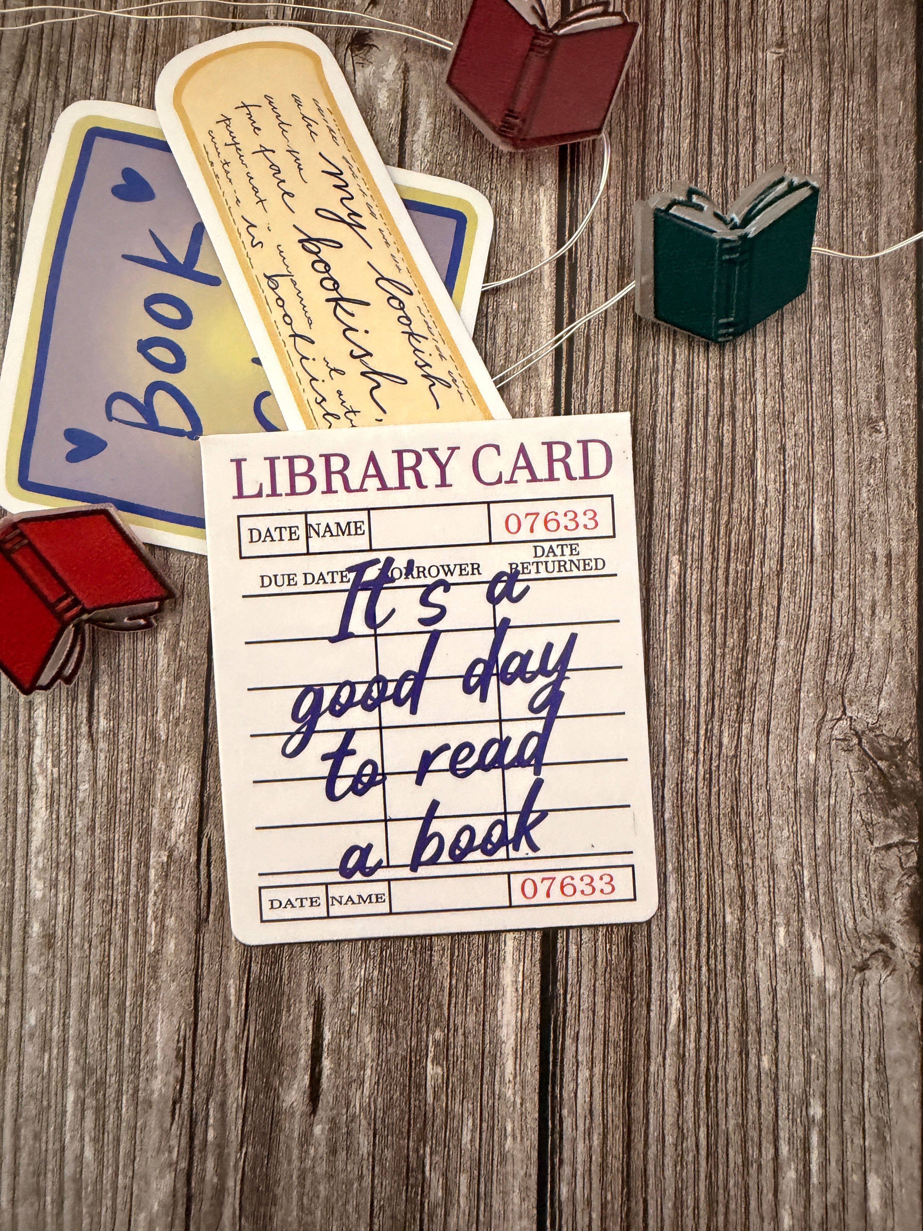 Magnetic Library card bookmark