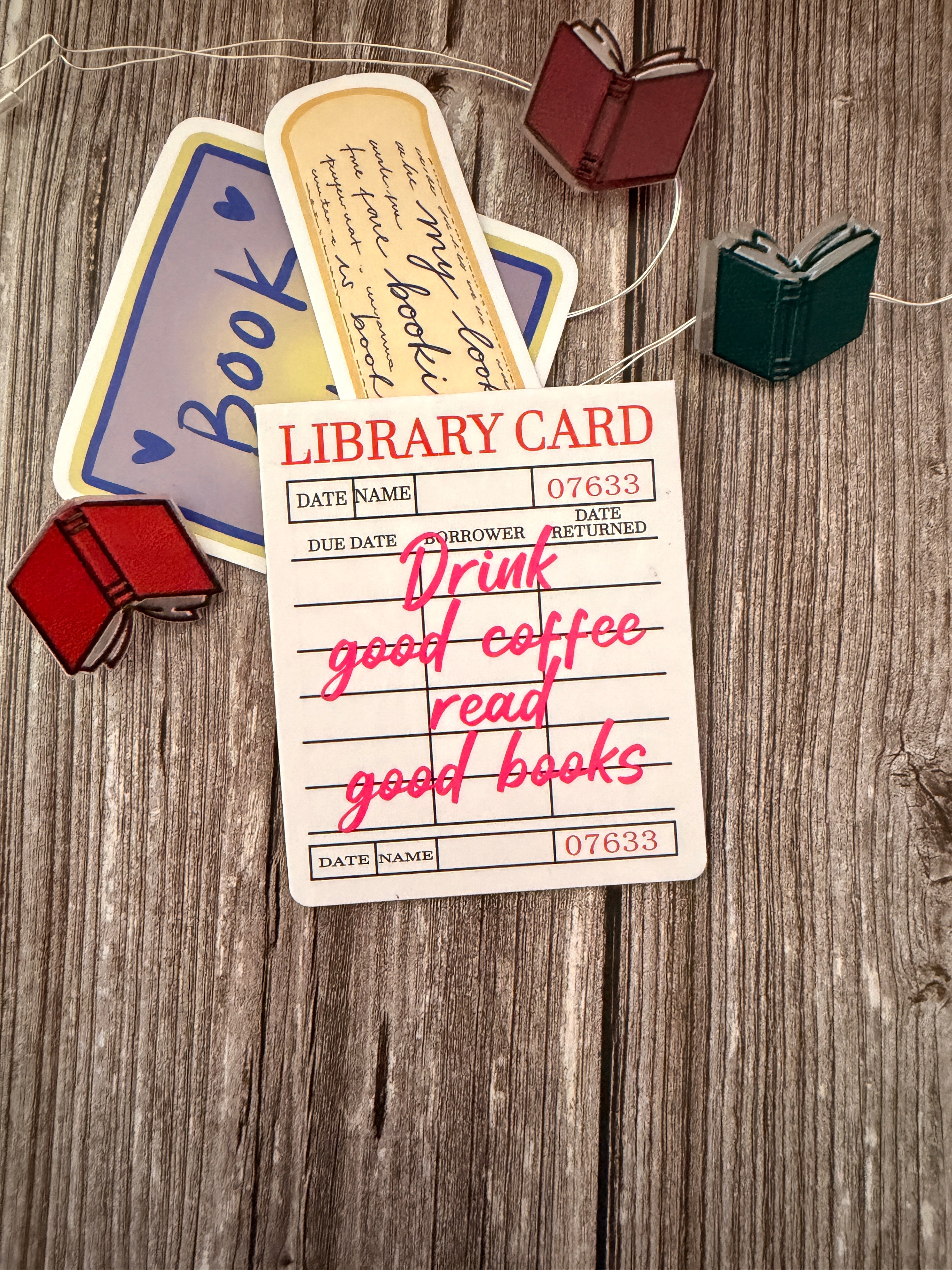 Magnetic Library card bookmark