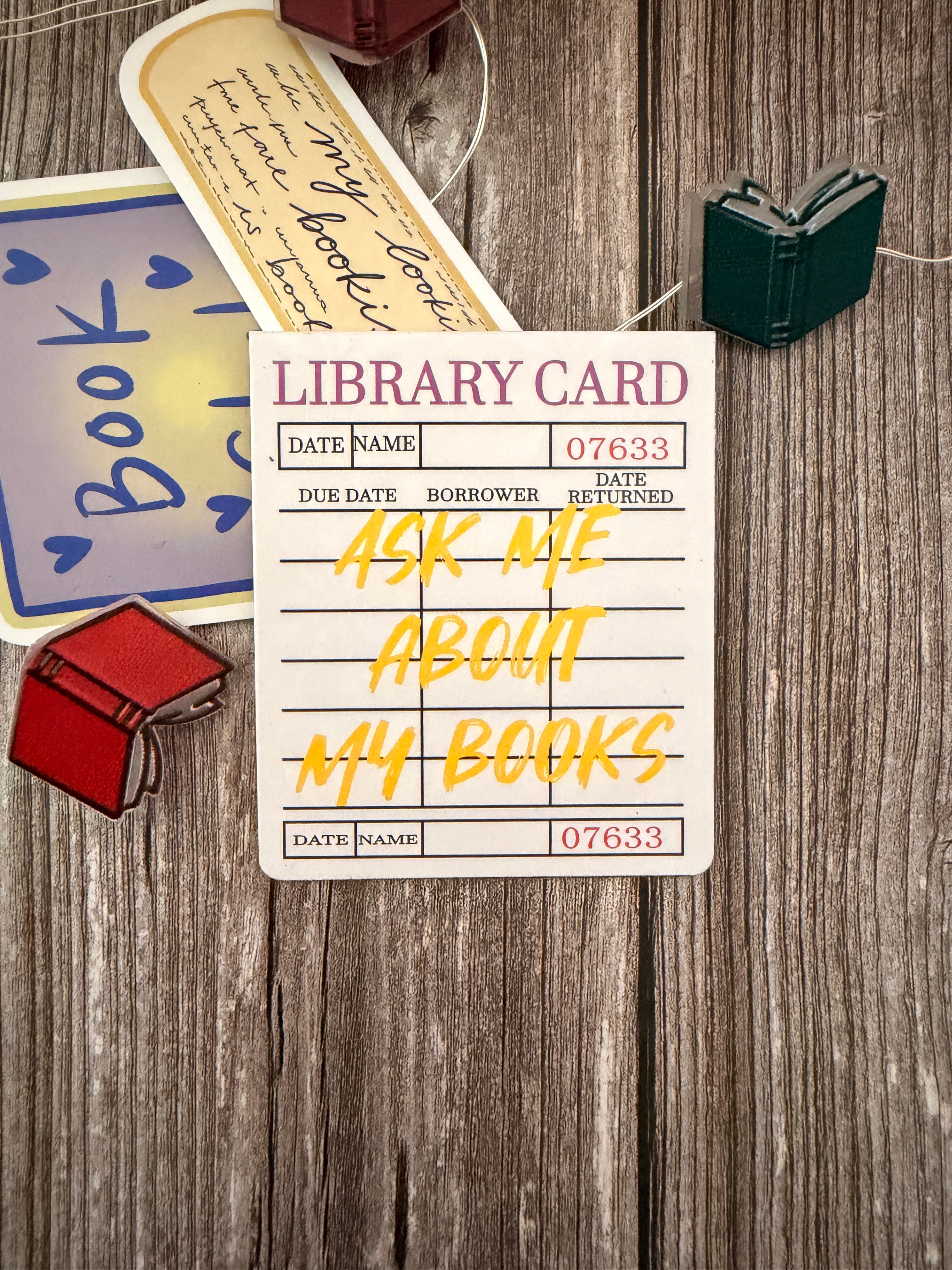 Magnetic Library card bookmark