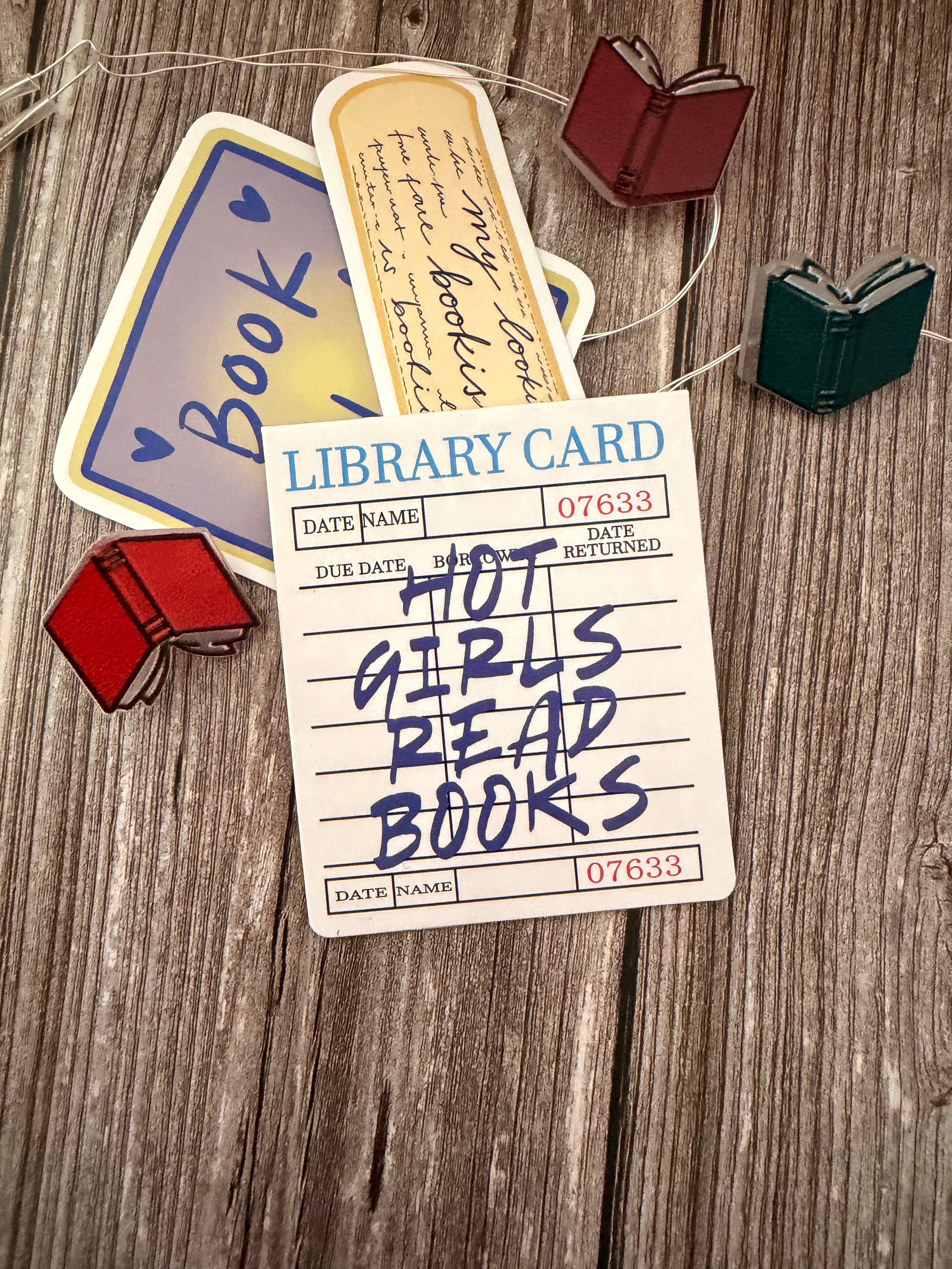 Magnetic Library card bookmark