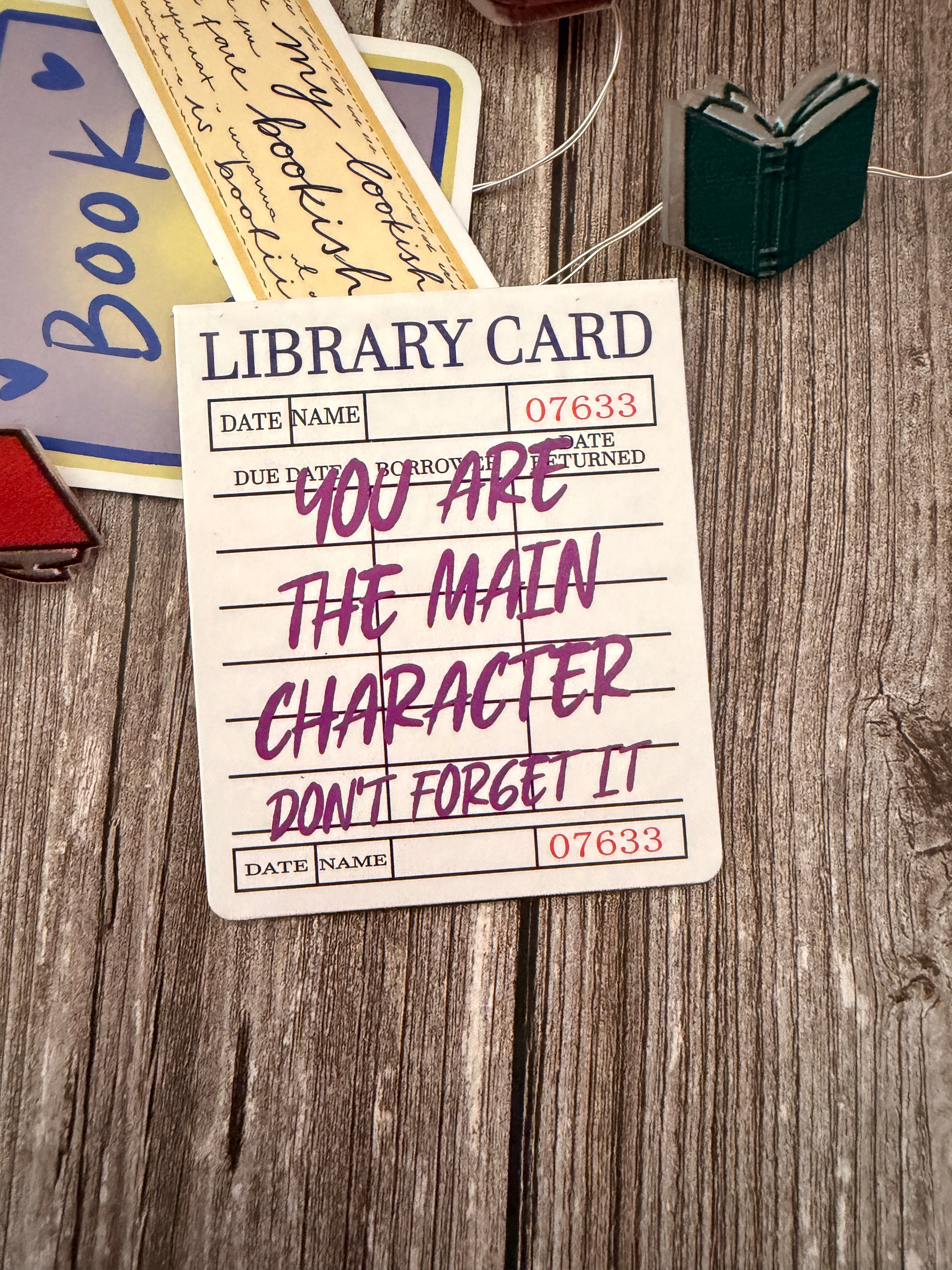 Magnetic Library card bookmark