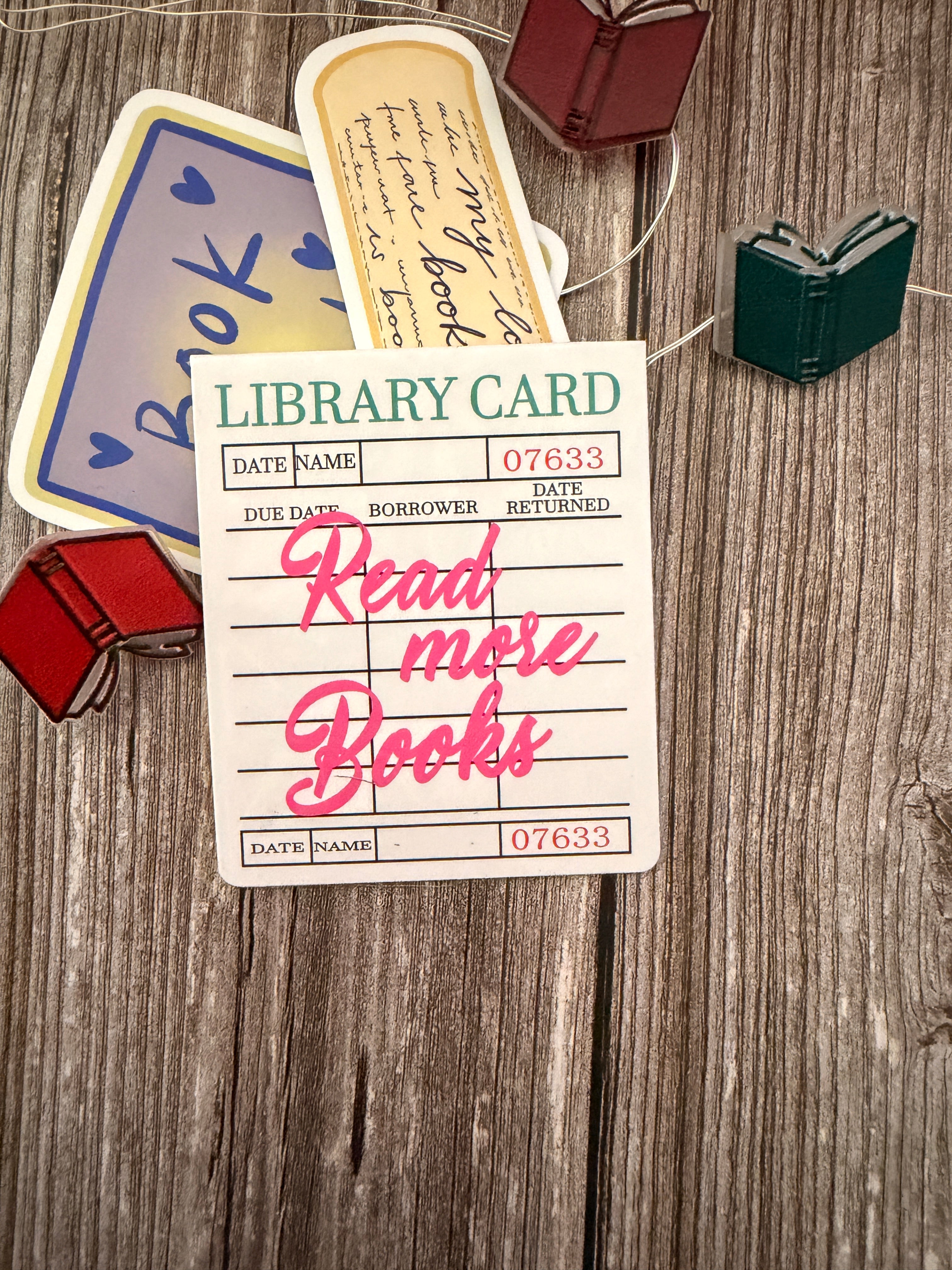 Magnetic Library card bookmark