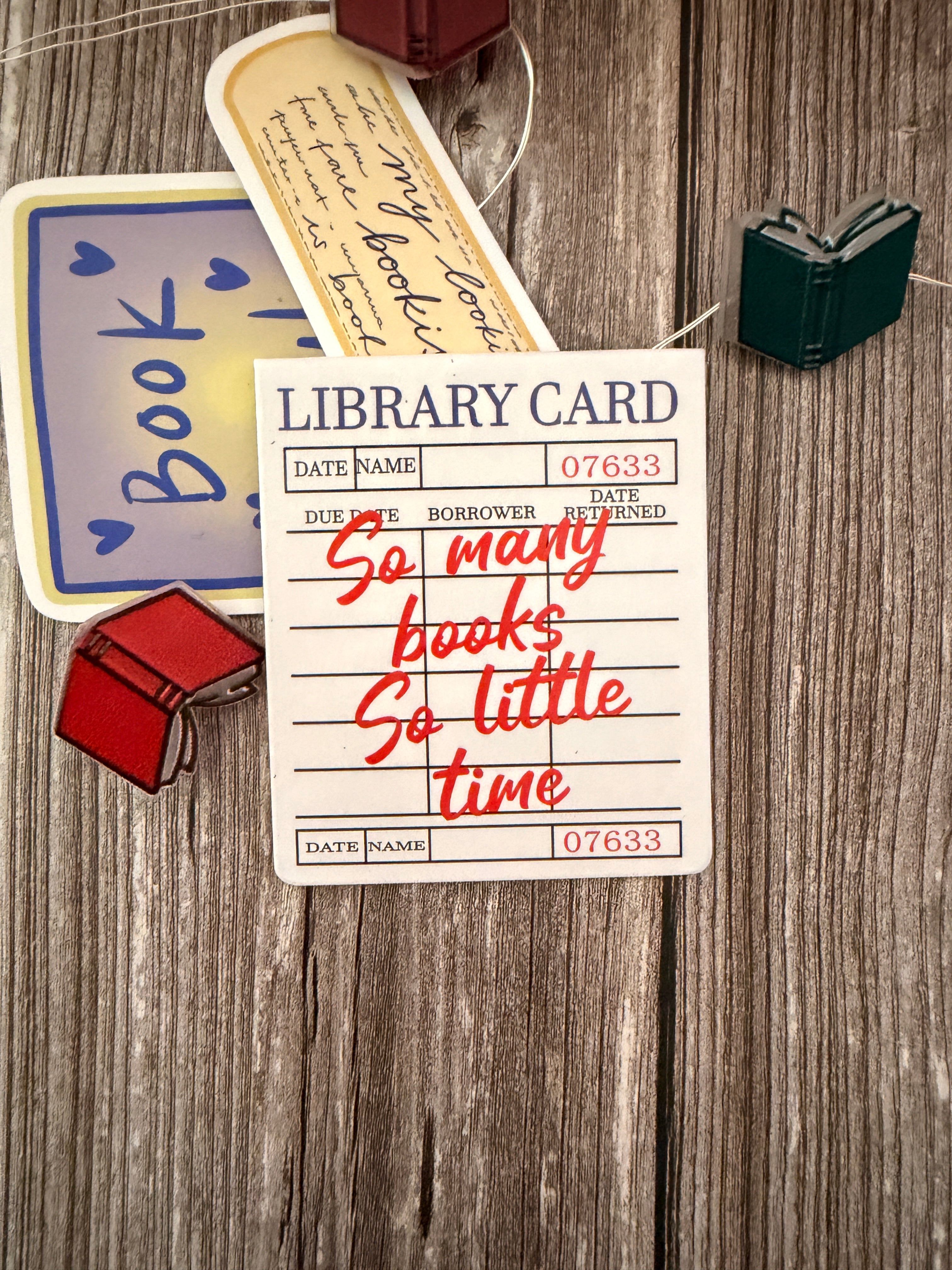 Magnetic Library card bookmark