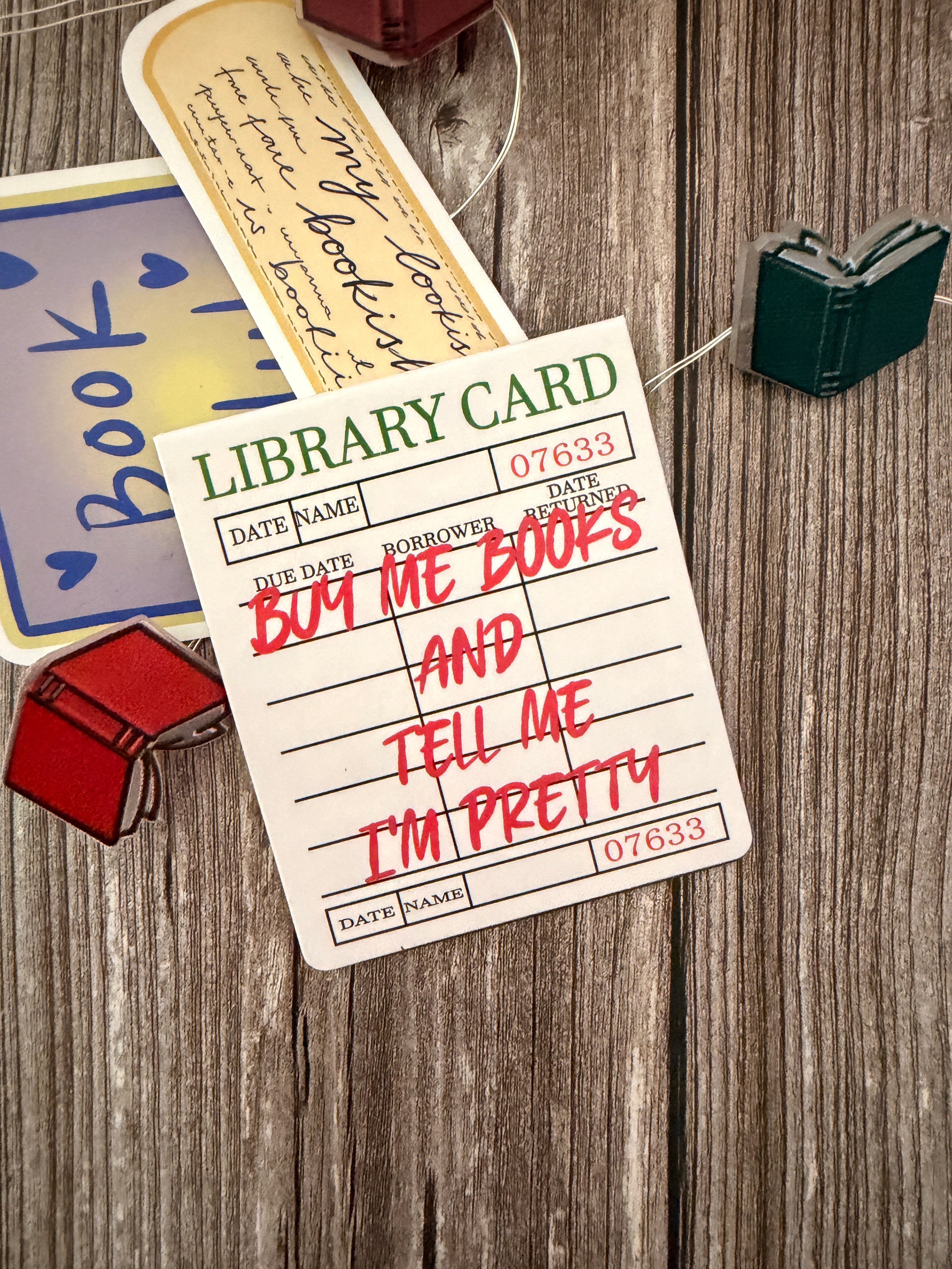 Magnetic Library card bookmark