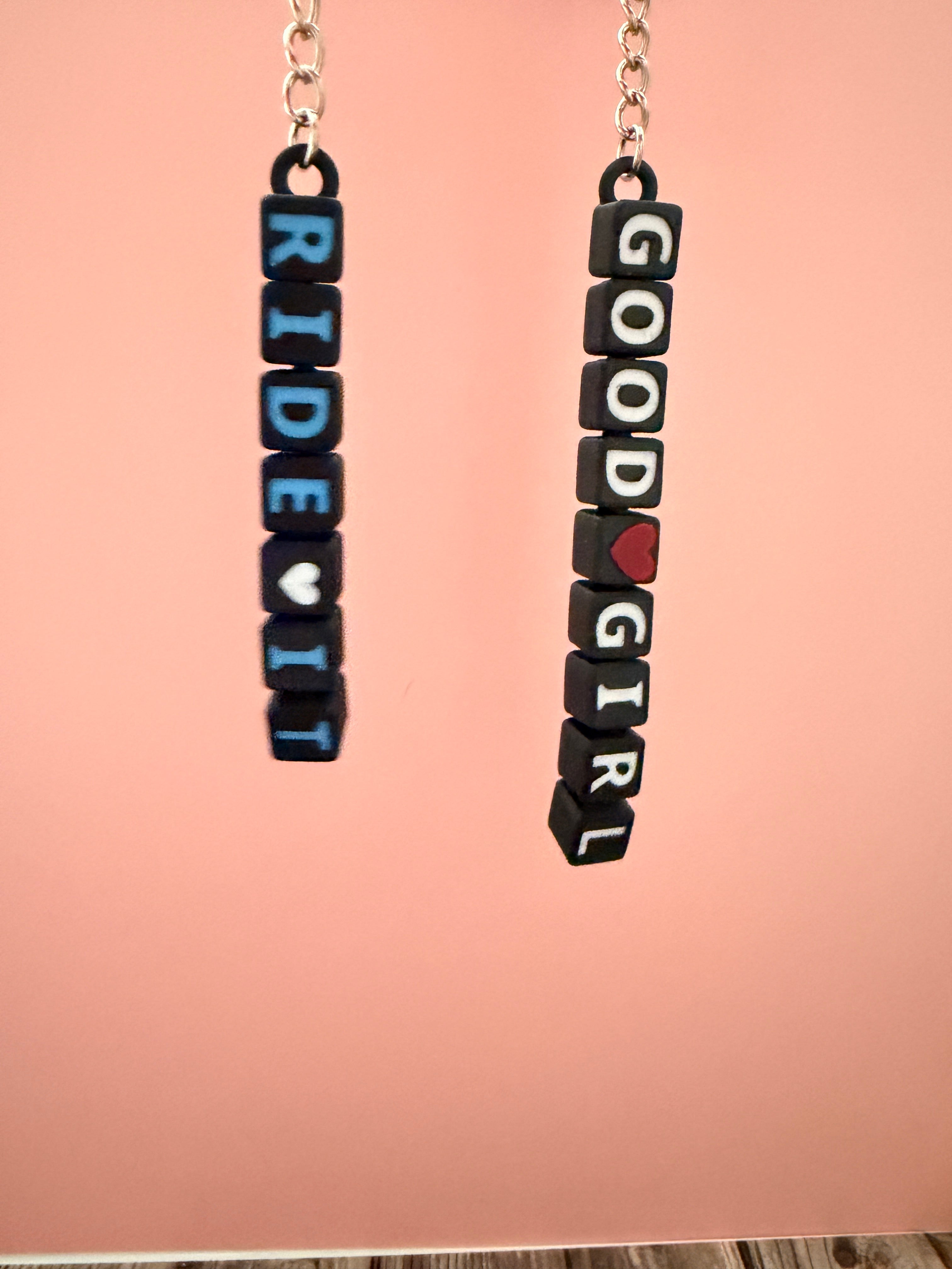 Dark romance keyrings