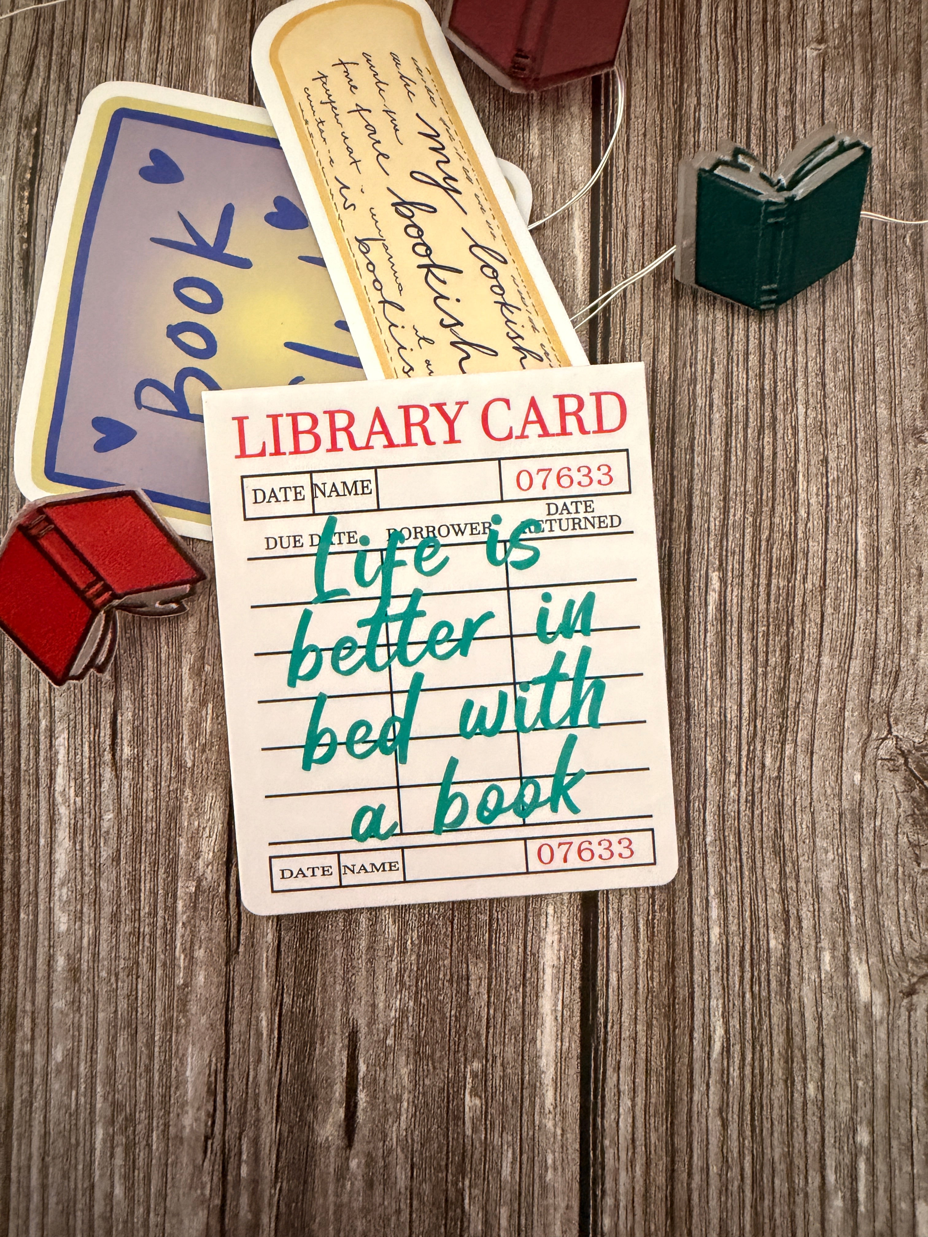 Magnetic Library card bookmark