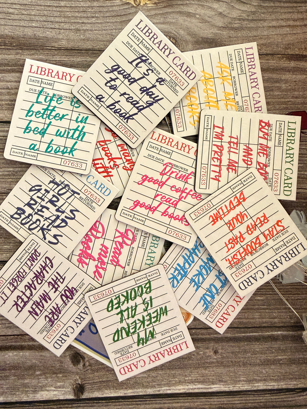 Magnetic Library card bookmark