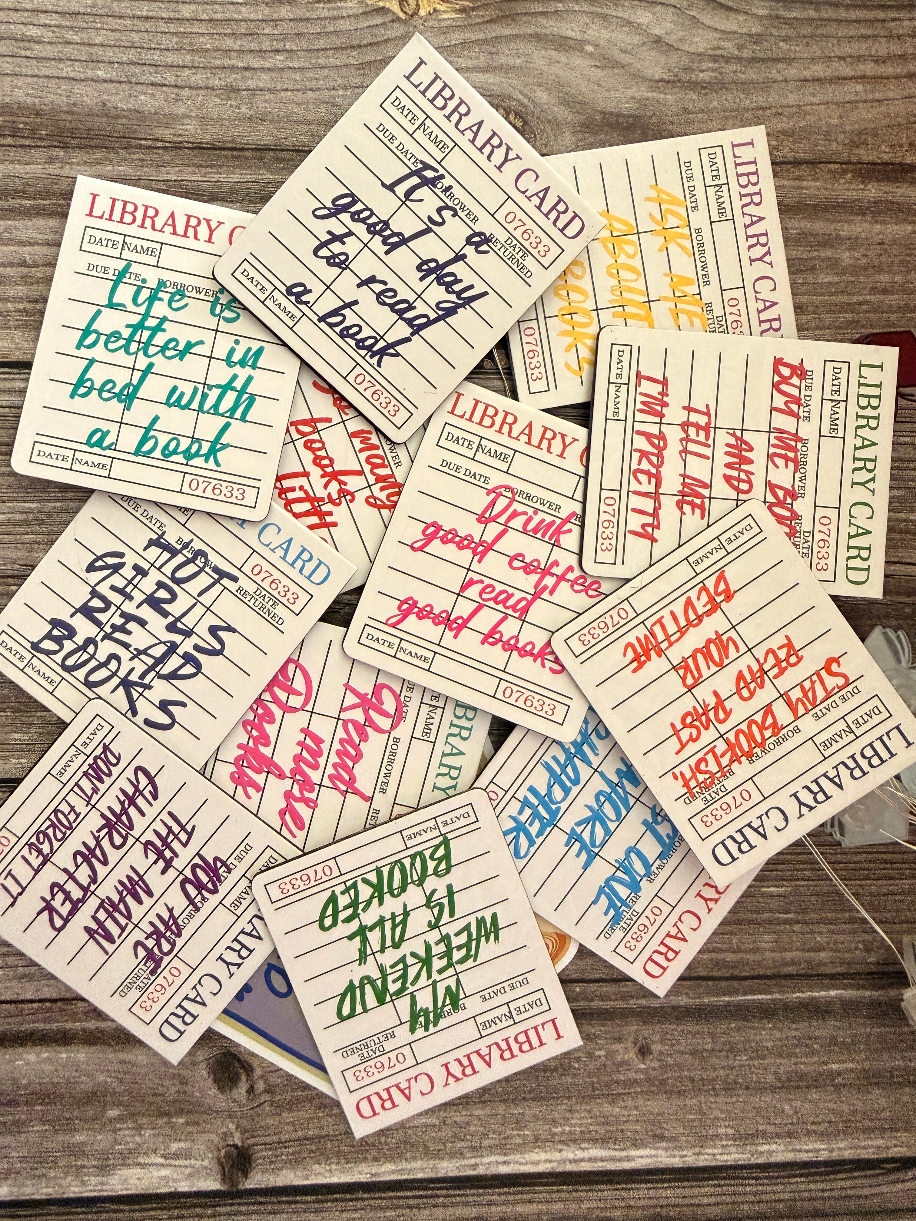 Magnetic Library card bookmark