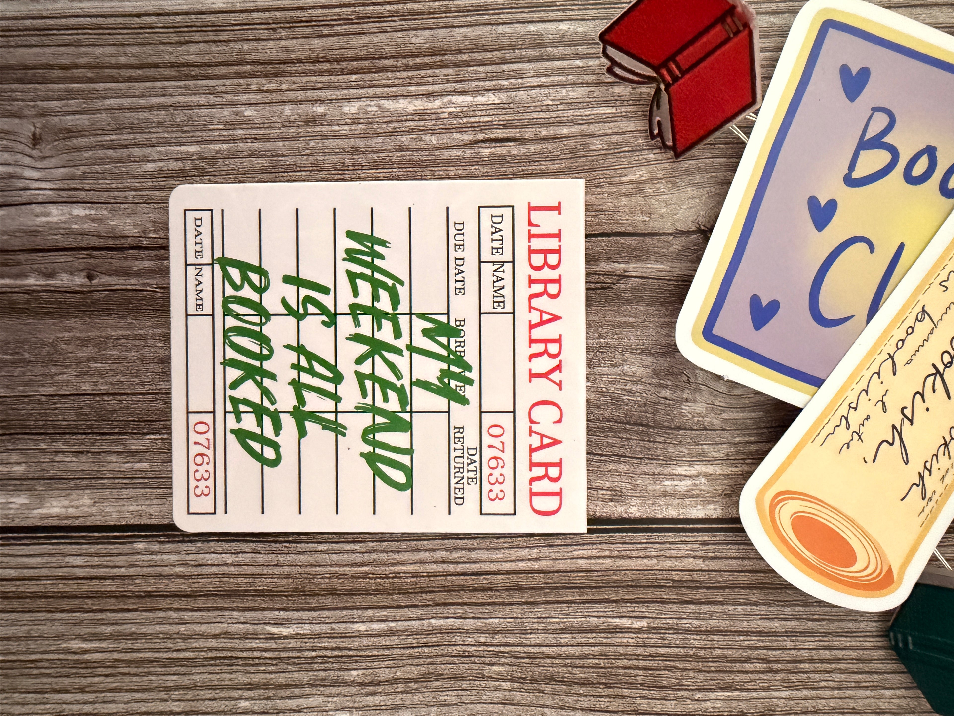 Magnetic Library card bookmark
