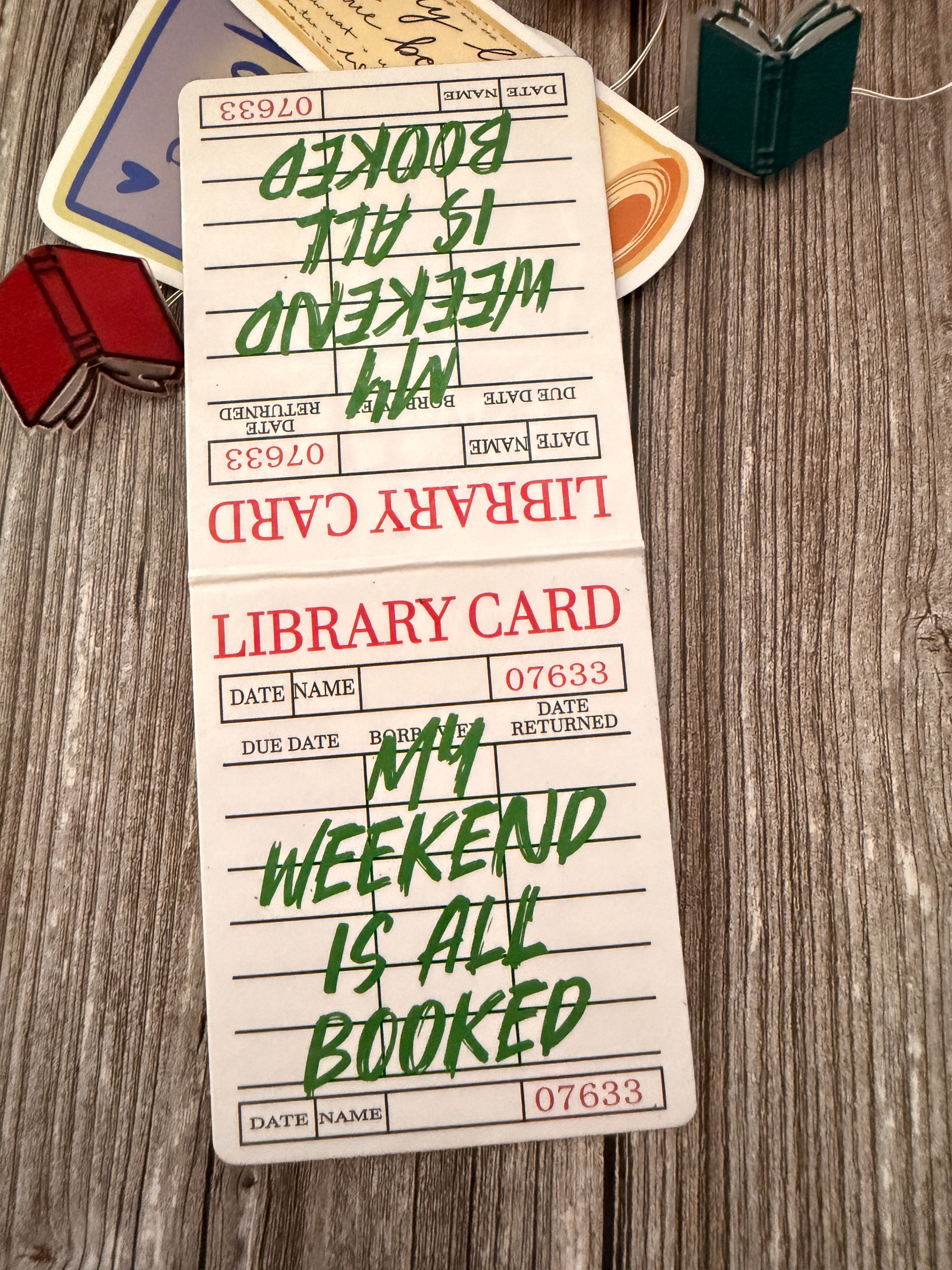 Magnetic Library card bookmark