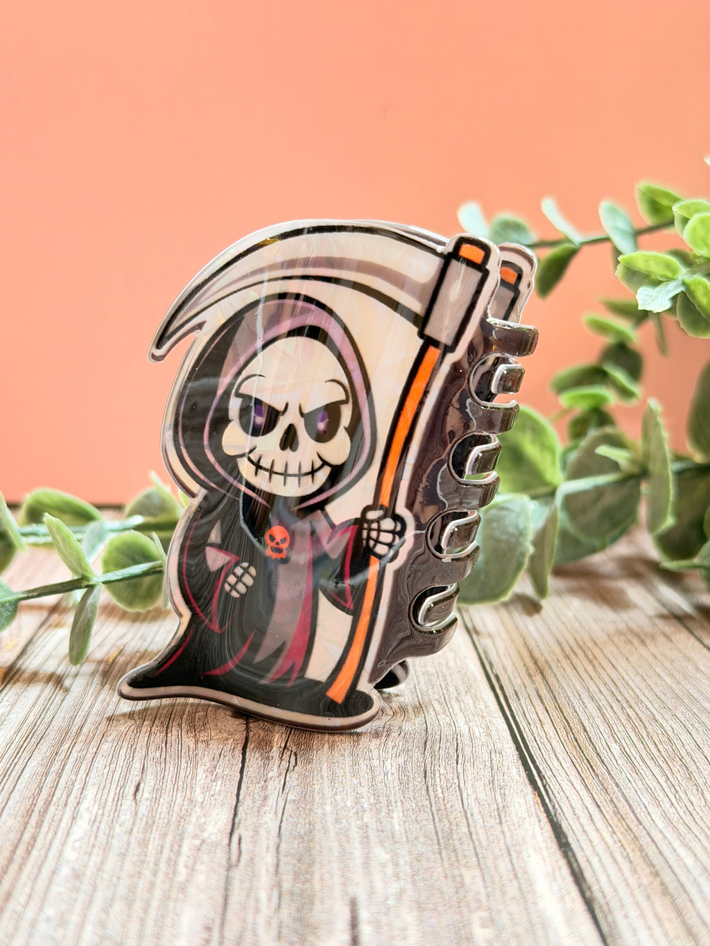 Grim reaper hair clip