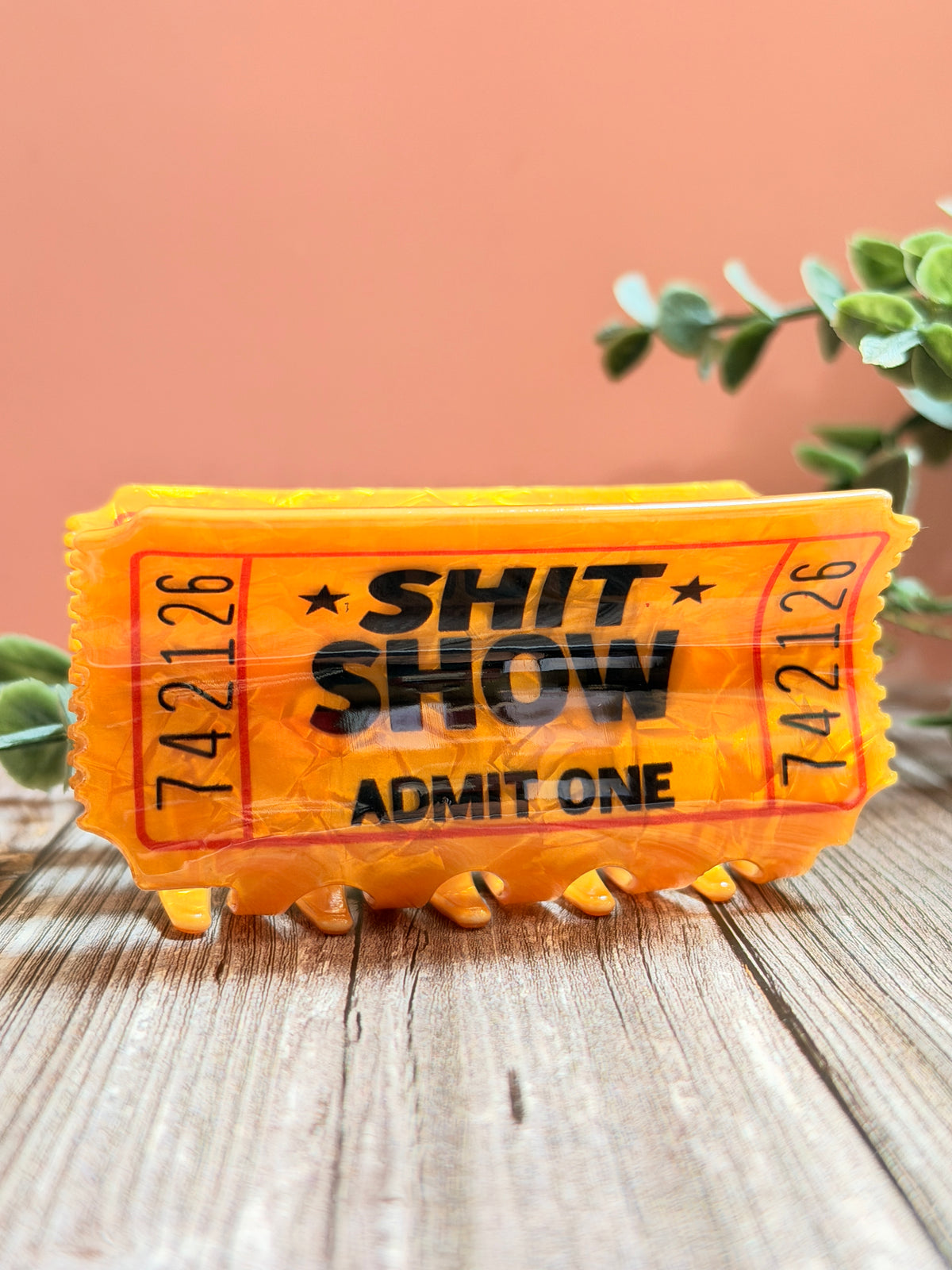Sh*t Show ticket hair clip