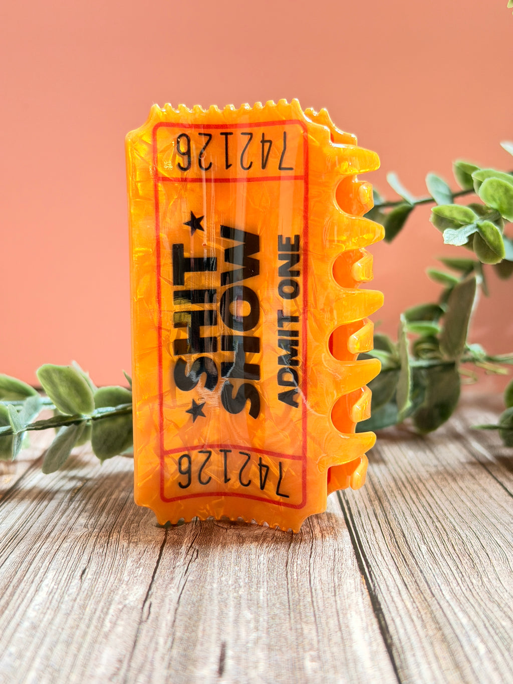 Sh*t Show ticket hair clip