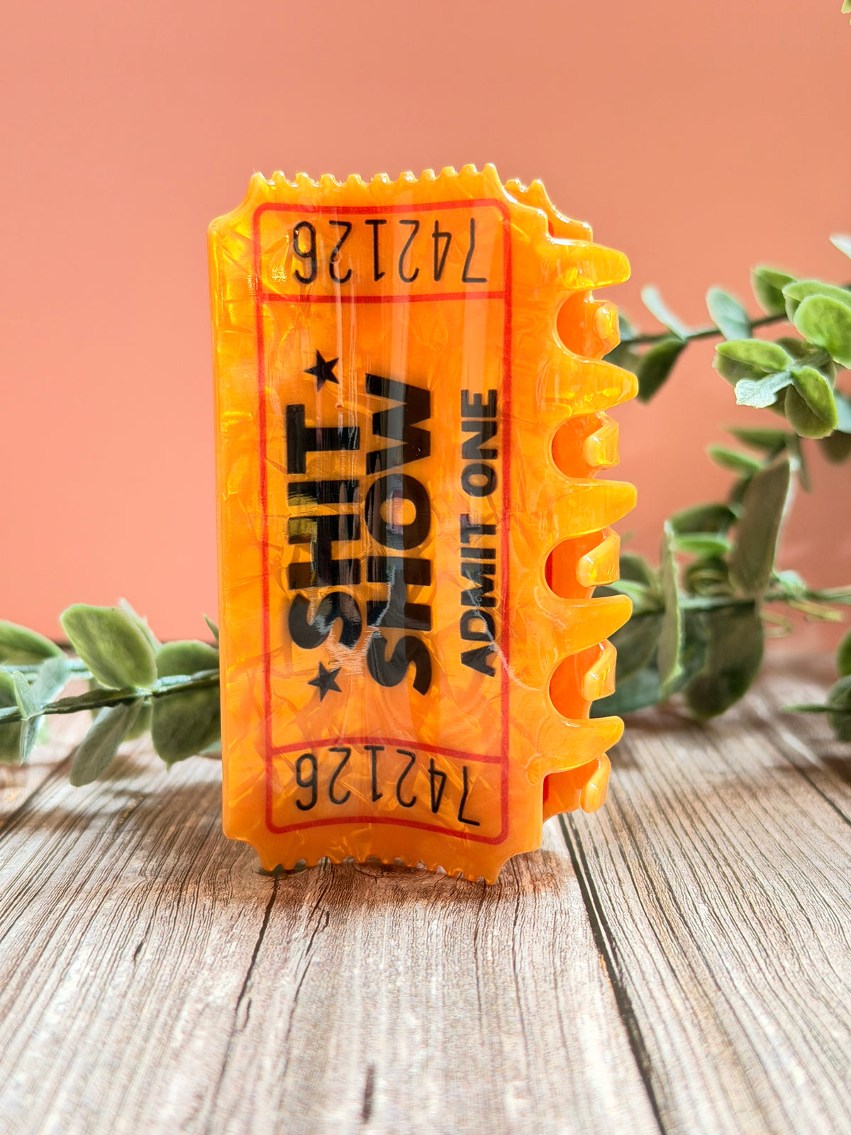 Sh*t Show ticket hair clip