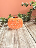 Glitter pumpkin hair clip